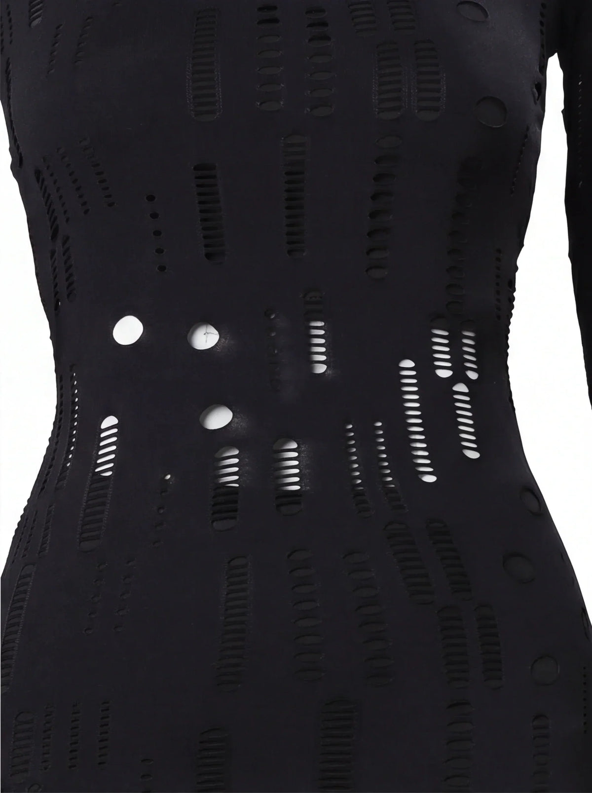 Mesh Sheer Off Shoulder Ruffle Midi Dress - View 4