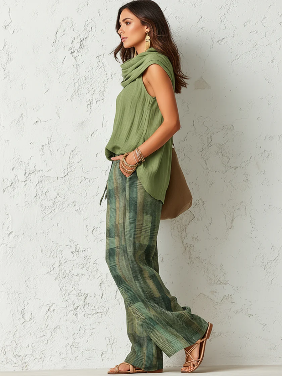 Cowl Neck Sleeveless Draped Top 4