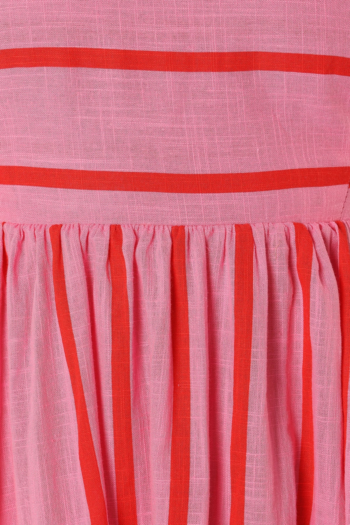 Striped Spaghetti Strap Tiered Maxi Dress 8