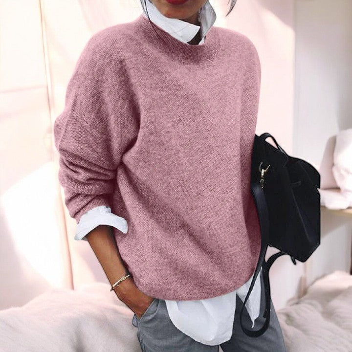 Drop Shoulder Crew Neck Long Sleeve Knit Sweater 5