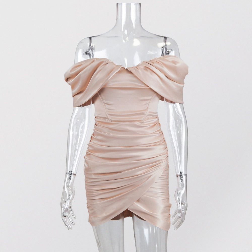 All In Love Off The Shoulder Satin Mini Dress - View 10