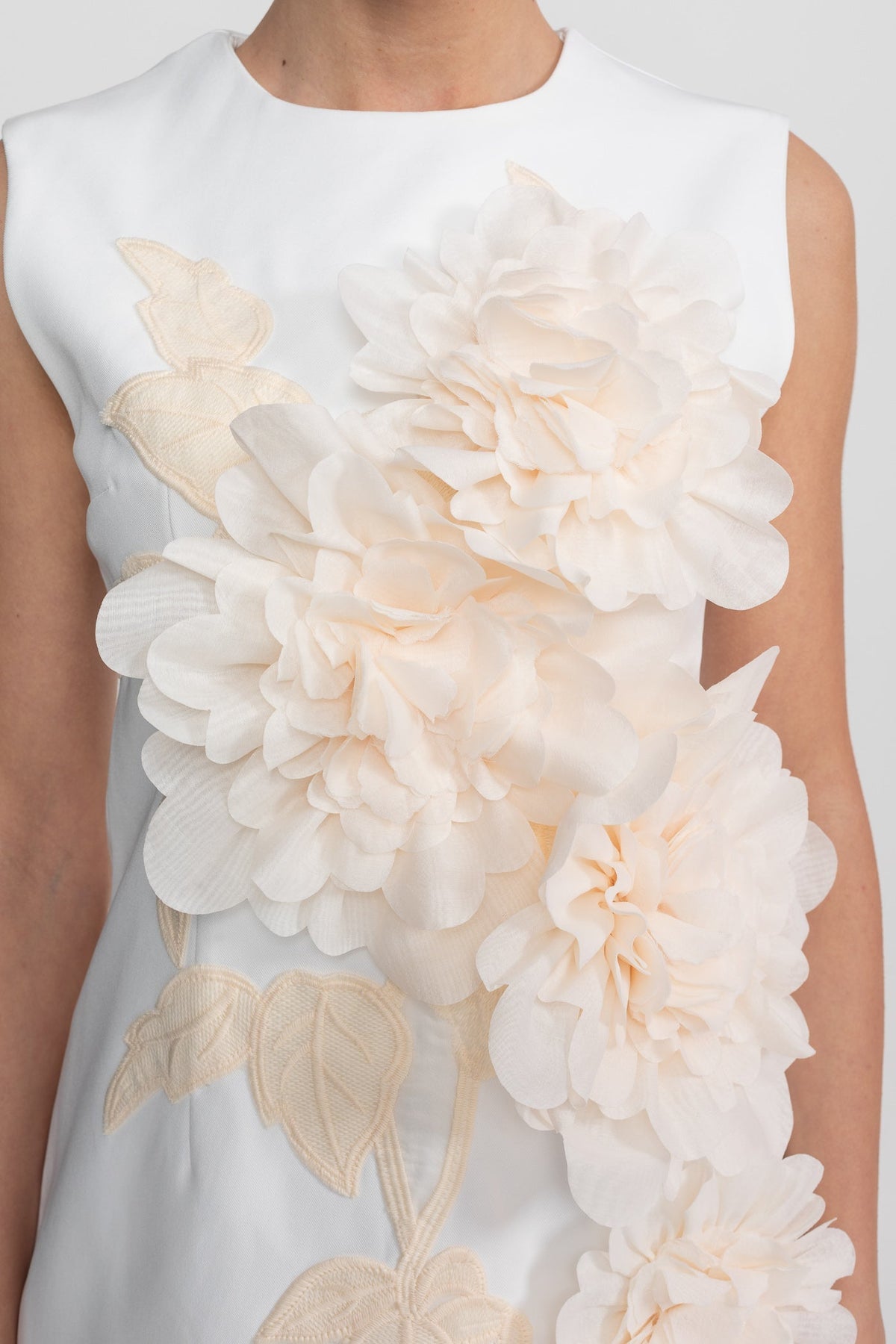 Sleeveless Mini Dress - White - View 6
