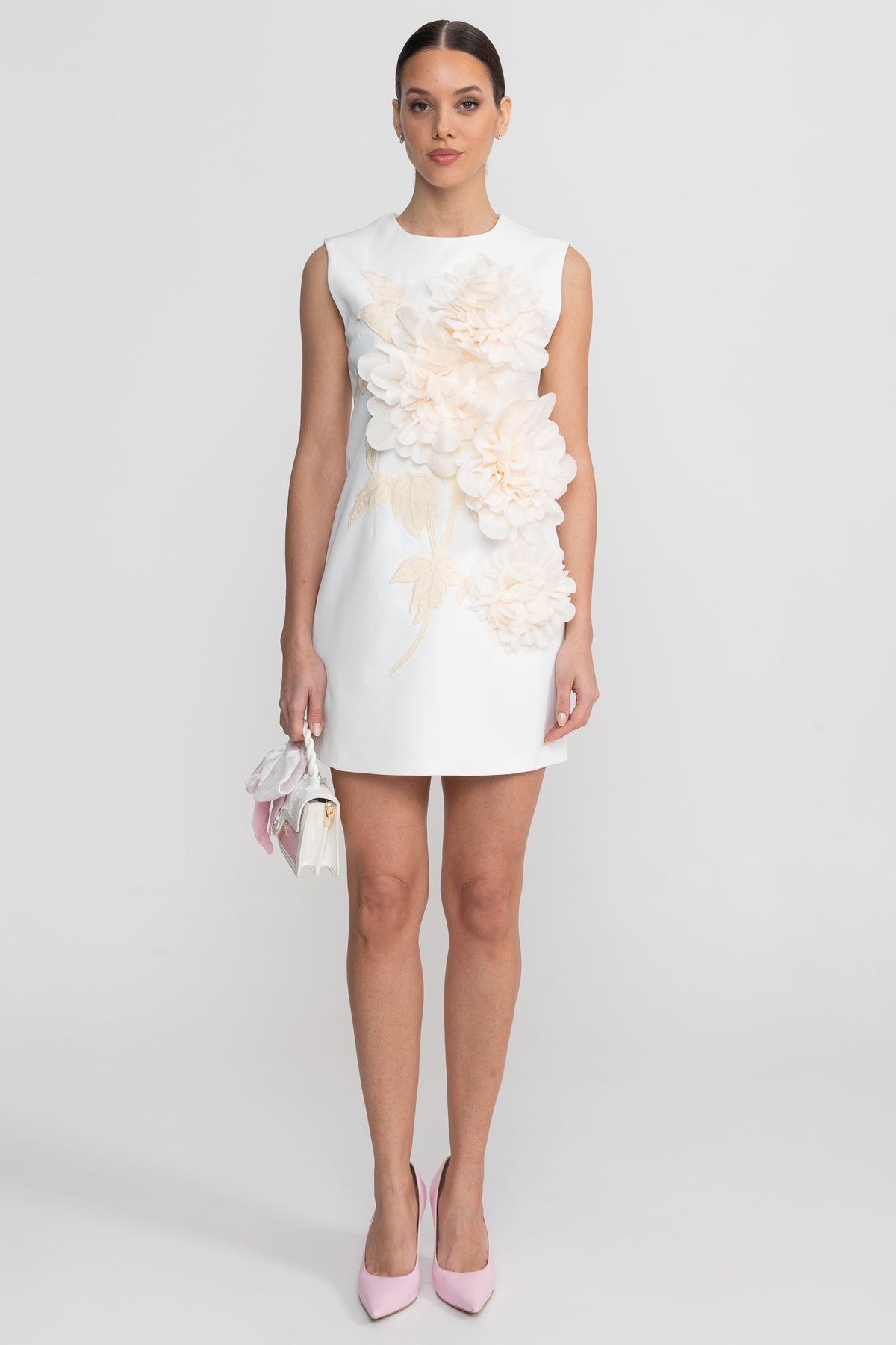 Sleeveless Mini Dress - White
