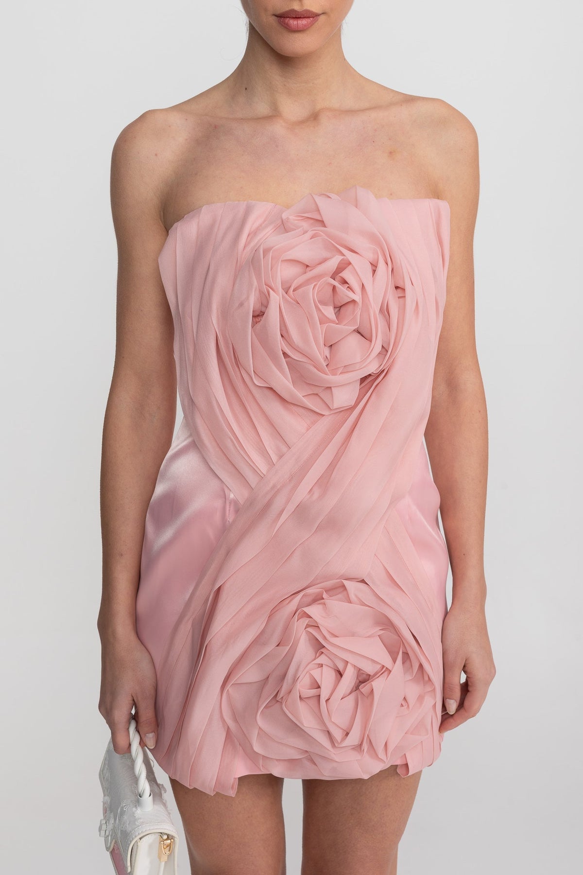 Strapless Mini Dress - Blush Pink - View 4
