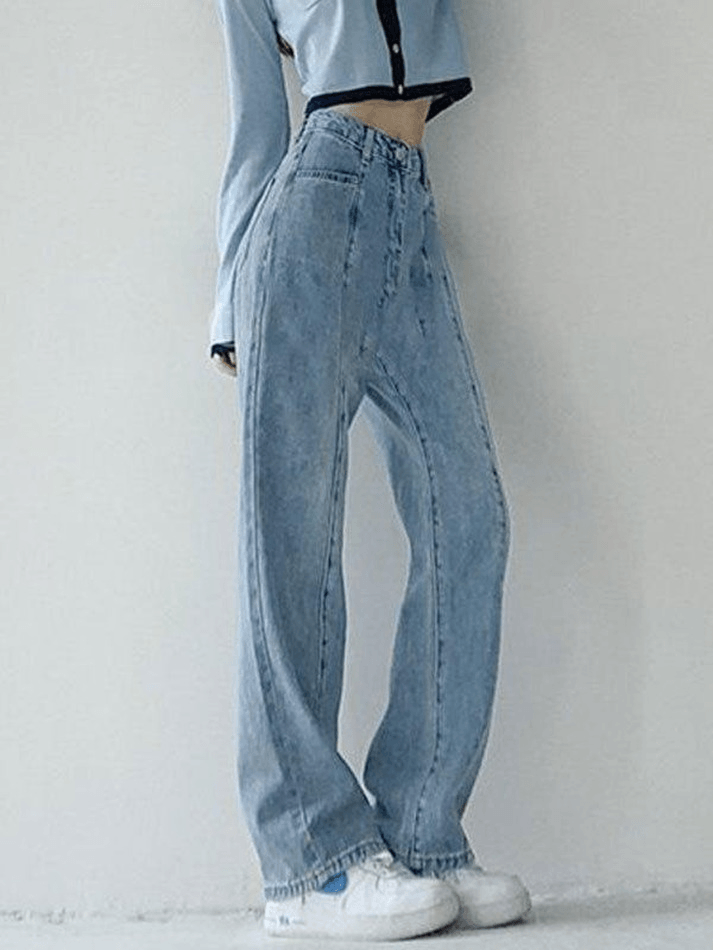Vintage Washed Denim Jeans