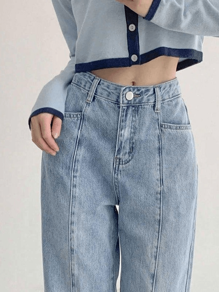 Vintage Washed Denim Jeans