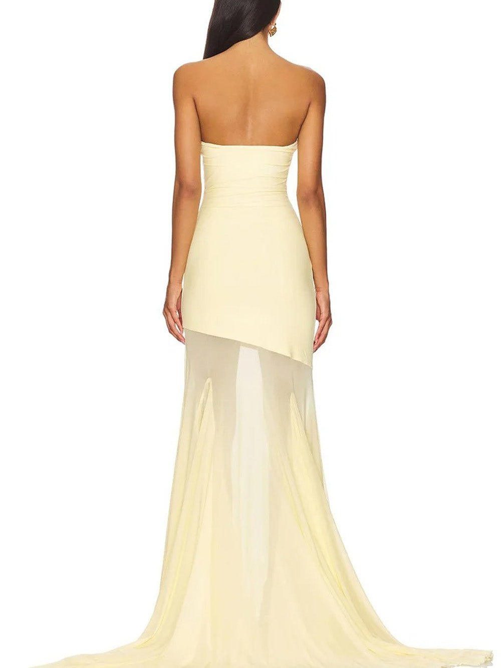 Seraphine Strapless Mesh Maxi Dress - View 2