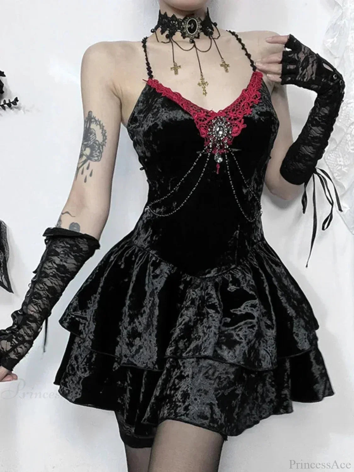 Mini Dress in Black - View 4